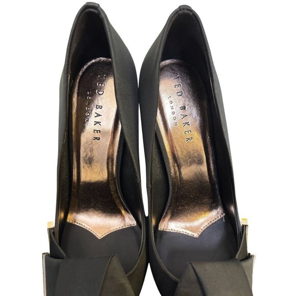 Ted Baker London Black Heels With Bow Detail Size 9 - Picture 4 of 8